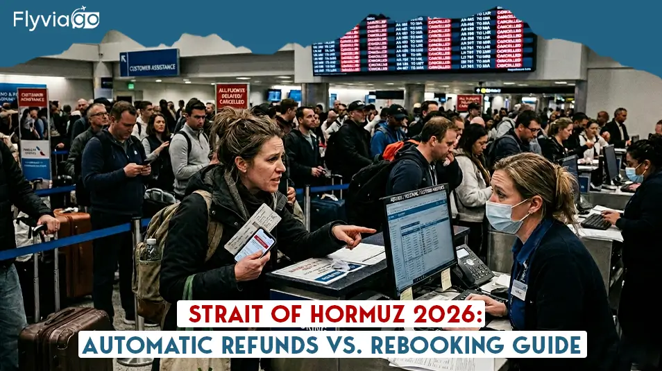 Strait of Hormuz 2026: Automatic Refunds vs. Rebooking Guide Flyviago